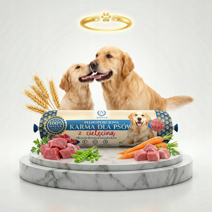 Apollo Mokra karma dla psa w batonie 10 x 1 kg – 100% mięsa, bez zbóż, cielęcina