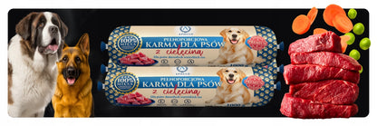 Apollo Mokra karma dla psa w batonie 10 x 1 kg – 100% mięsa, bez zbóż, cielęcina