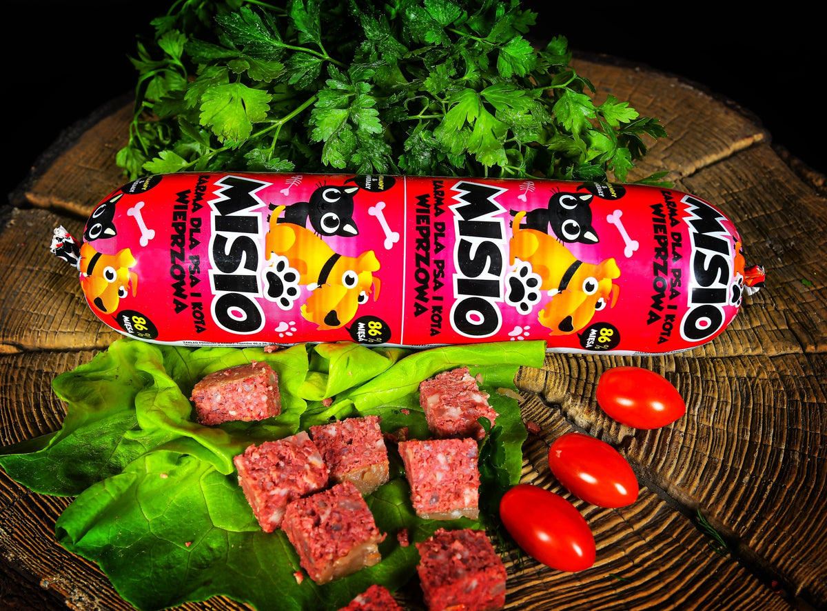Misio Karma mokra dla psa w batonie 83% mięsa – zestaw 19 x 1 kg, mix smaków