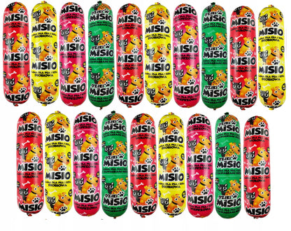 Misio Karma mokra dla psa w batonie 83% mięsa – zestaw 19 x 1 kg, mix smaków
