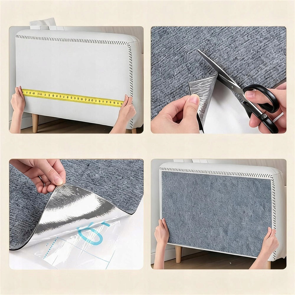 MEMFLOW Mata do drapania dla kota samoprzylepna 100×40 cm, 2 szt. – jasny szary