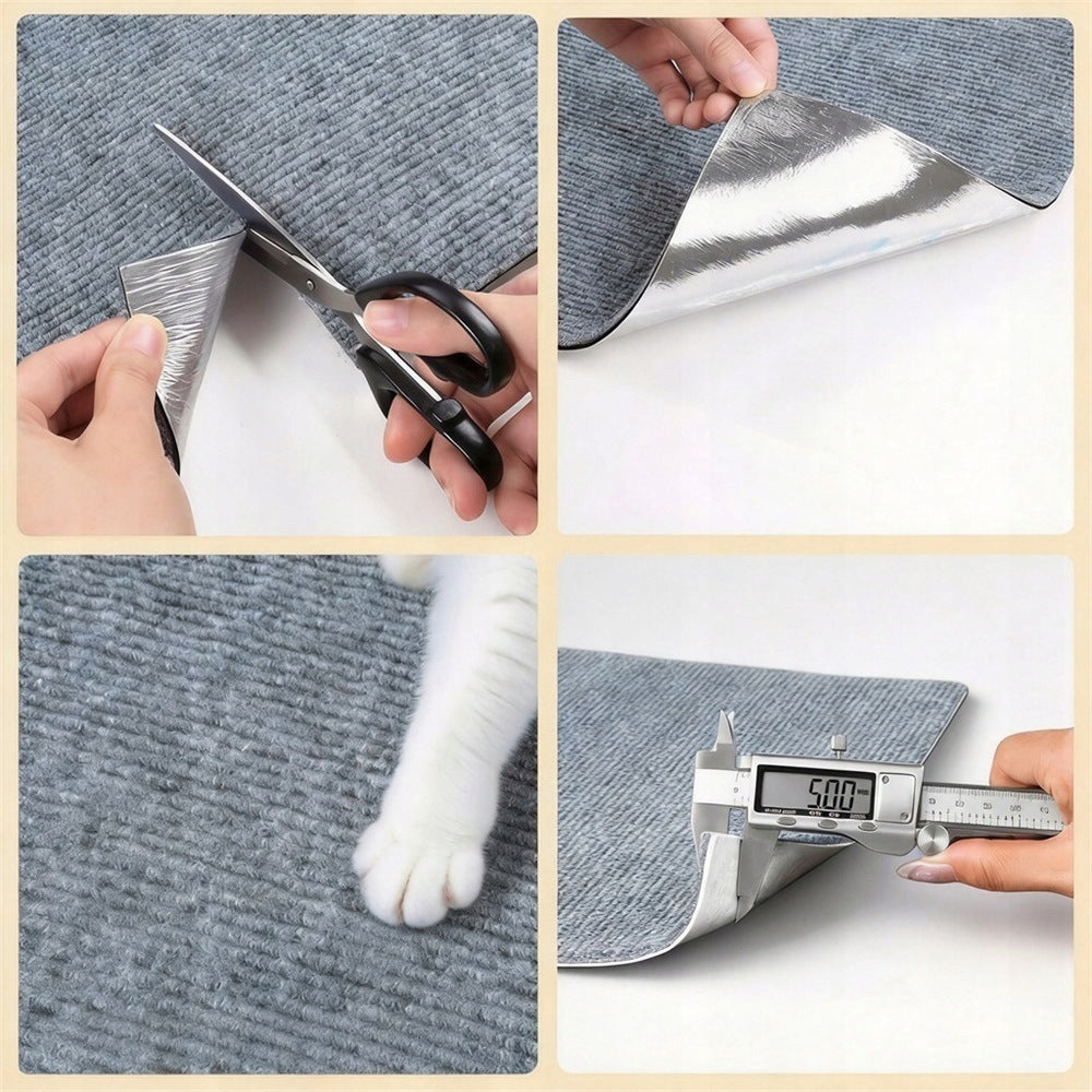 MEMFLOW Mata do drapania dla kota samoprzylepna 100×40 cm, 2 szt. – jasny szary