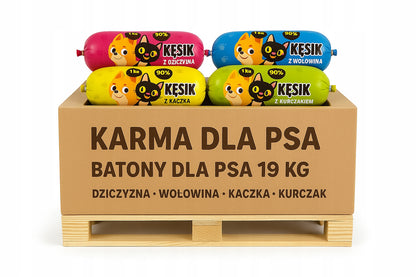 Mokra karma dla psa w batonie 29 x 1 kg – 90% mięsa, bez konserwantów, mix smaków