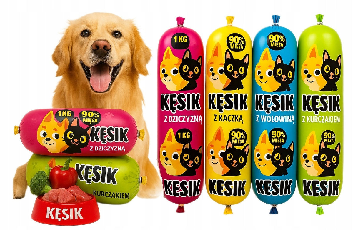 Mokra karma dla psa w batonie 29 x 1 kg – 90% mięsa, bez konserwantów, mix smaków