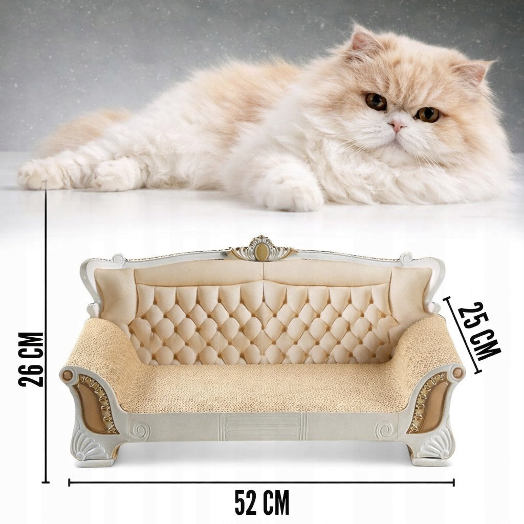 Drapak sofa dla kota 3w1 z tektury – legowisko i tunel do drapania 52 cm, zielony