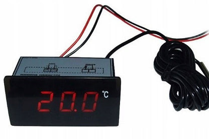 Ringder PT-6 termometr cyfrowy do akwarium z sondą 2 m, wyświetlacz LED 12V – czerwony