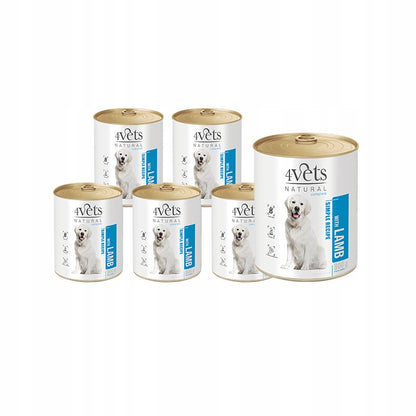 4Vets Natural mokra karma dla psa z jagnięciną 12 x 800 g – bezzbożowa, dla dorosłych