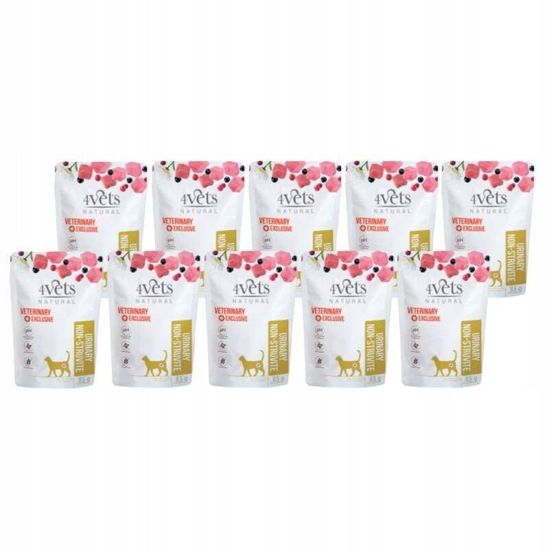 4Vets Natural Urinary Dolina mokra karma weterynaryjna dla kota 10 x 85 g – indyk