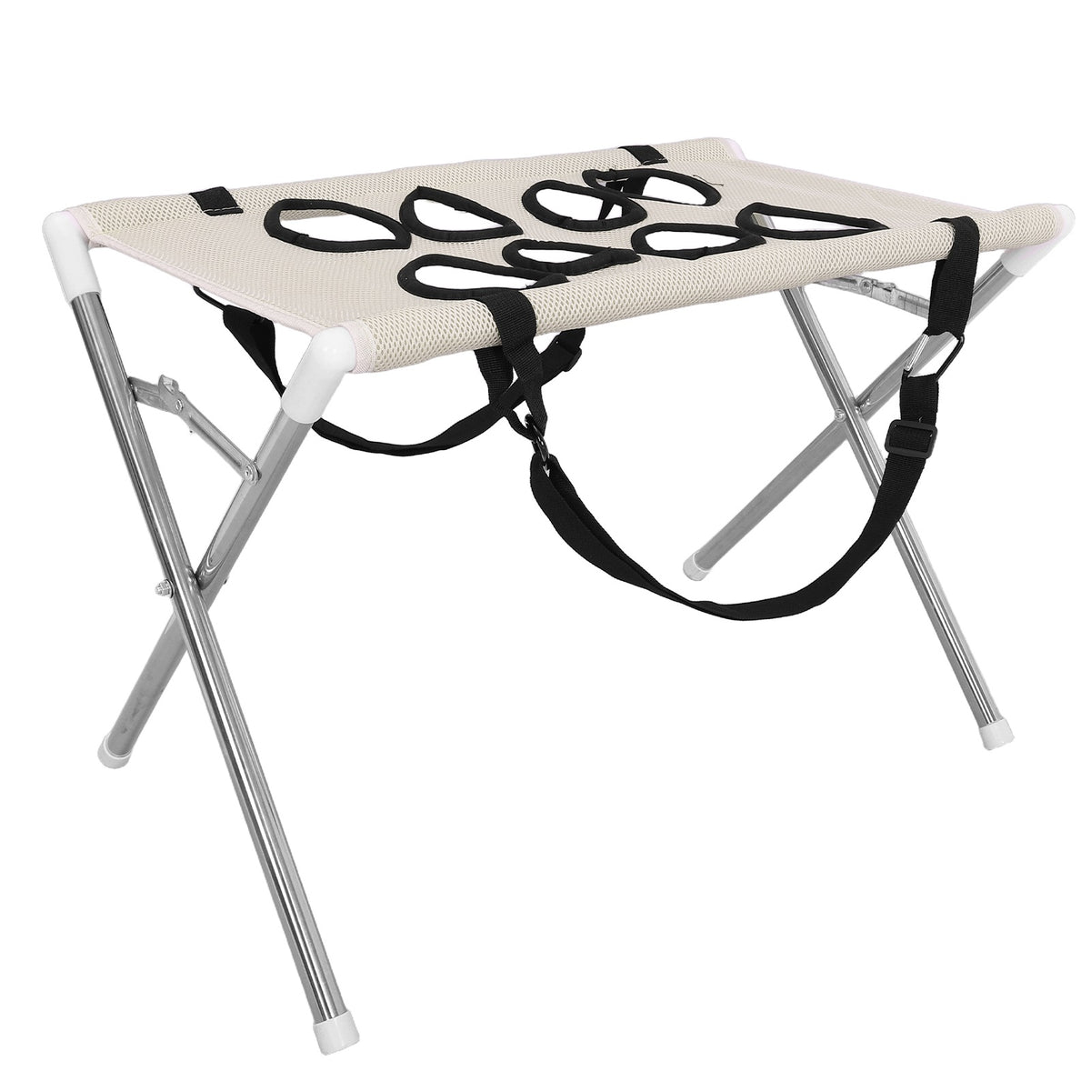 Hamak do pielęgnacji psa ze składanym stojakiem ze stali nierdzewnej 60 x 40 cm – khaki