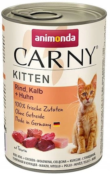Animonda Carny Kitten karma mokra dla kociąt 6x400 g bezzbożowa w puszce – mix smaków