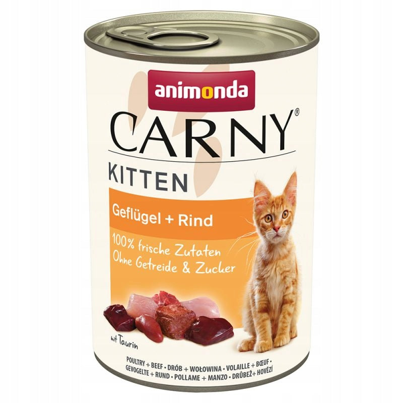 Animonda Carny Kitten karma mokra dla kociąt 6x400 g bezzbożowa w puszce – mix smaków