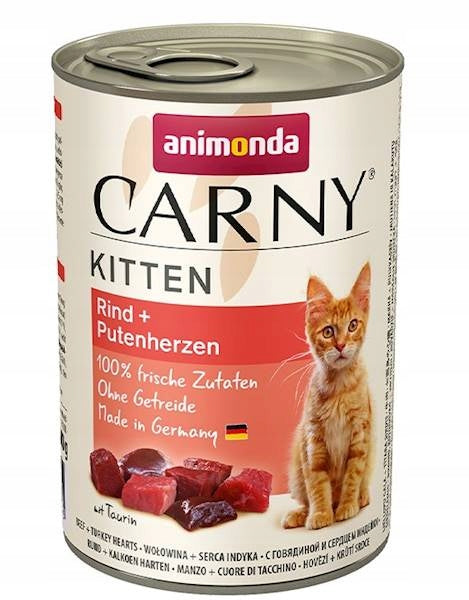 Animonda Carny Kitten karma mokra dla kociąt 6x400 g bezzbożowa w puszce – mix smaków