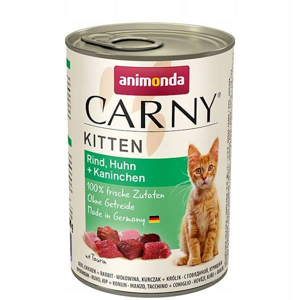 Animonda Carny Kitten karma mokra dla kociąt 6x400 g bezzbożowa w puszce – mix smaków