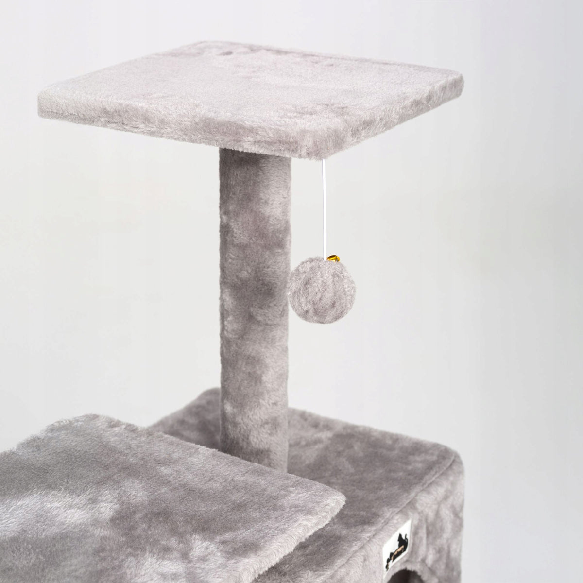Mr. Pretzel Margay drapak dla kota wysoki 125 cm z domkiem i sizalem – szary