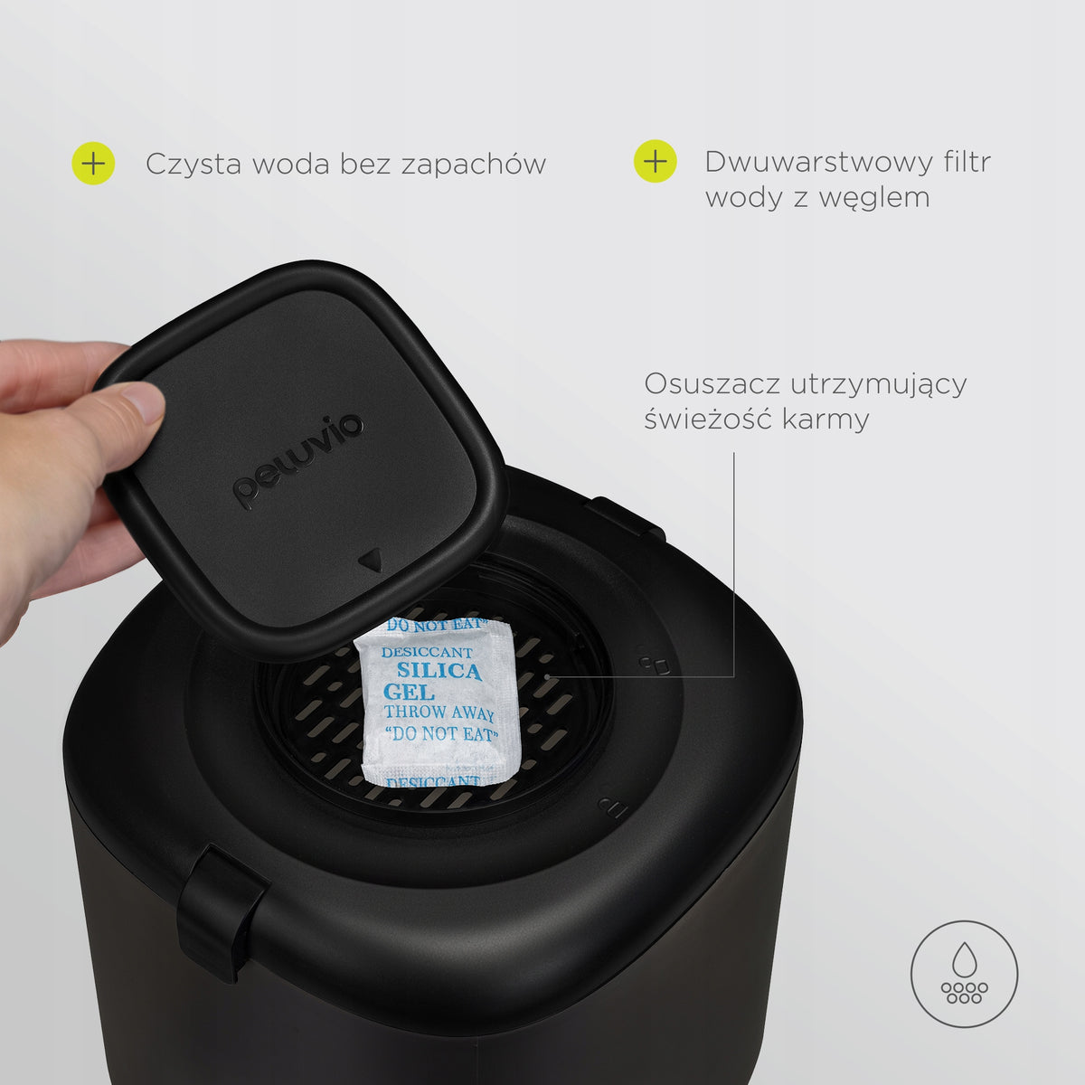 Peluvio Feast automatyczny dozownik karmy 4,5 l z fontanną 2,5 l, kamerą i Wi-Fi