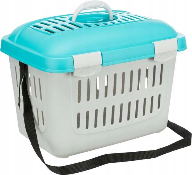 Trixie Transporter dla kota i psa do 5 kg Midi-Capri otwierany od góry – szaro-turkusowy