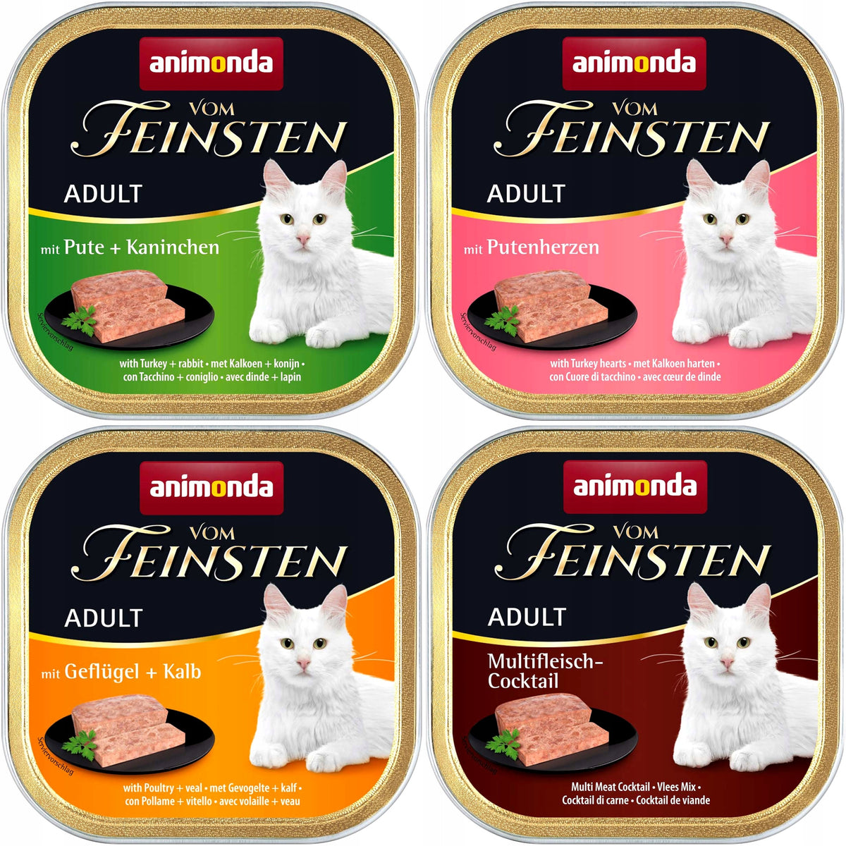 Animonda Vom Feinsten Adult mokra karma dla kota 32x100 g bezzbożowa – mix smaków