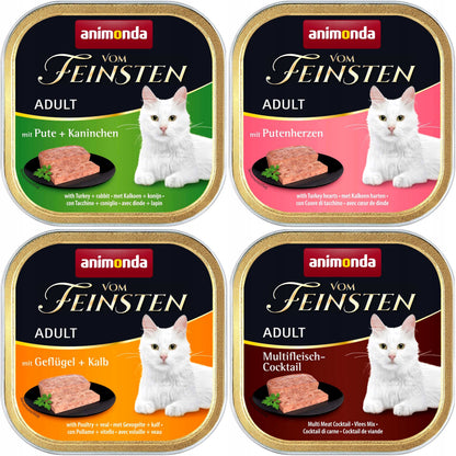 Animonda Vom Feinsten Adult mokra karma dla kota 32x100 g bezzbożowa – mix smaków