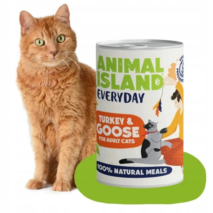 LubieZwierzaki Animal Island mokra karma dla kota bezzbożowa 12x400 g – mix smaków