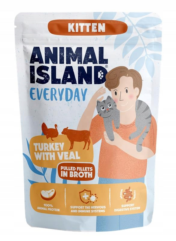 Animal Island mokra karma dla kociąt w saszetkach 24 x 85 g, bezzbożowa – mix smaków