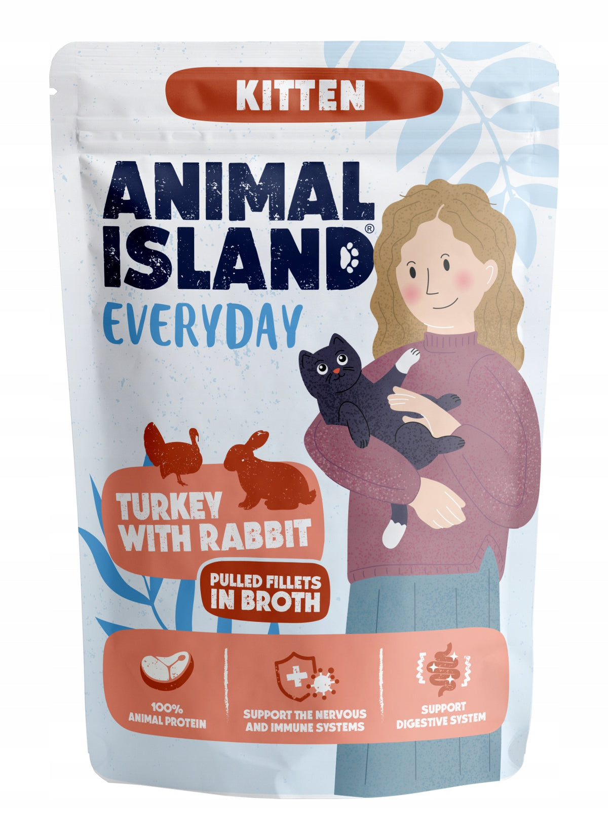 Animal Island mokra karma dla kociąt w saszetkach 24 x 85 g, bezzbożowa – mix smaków