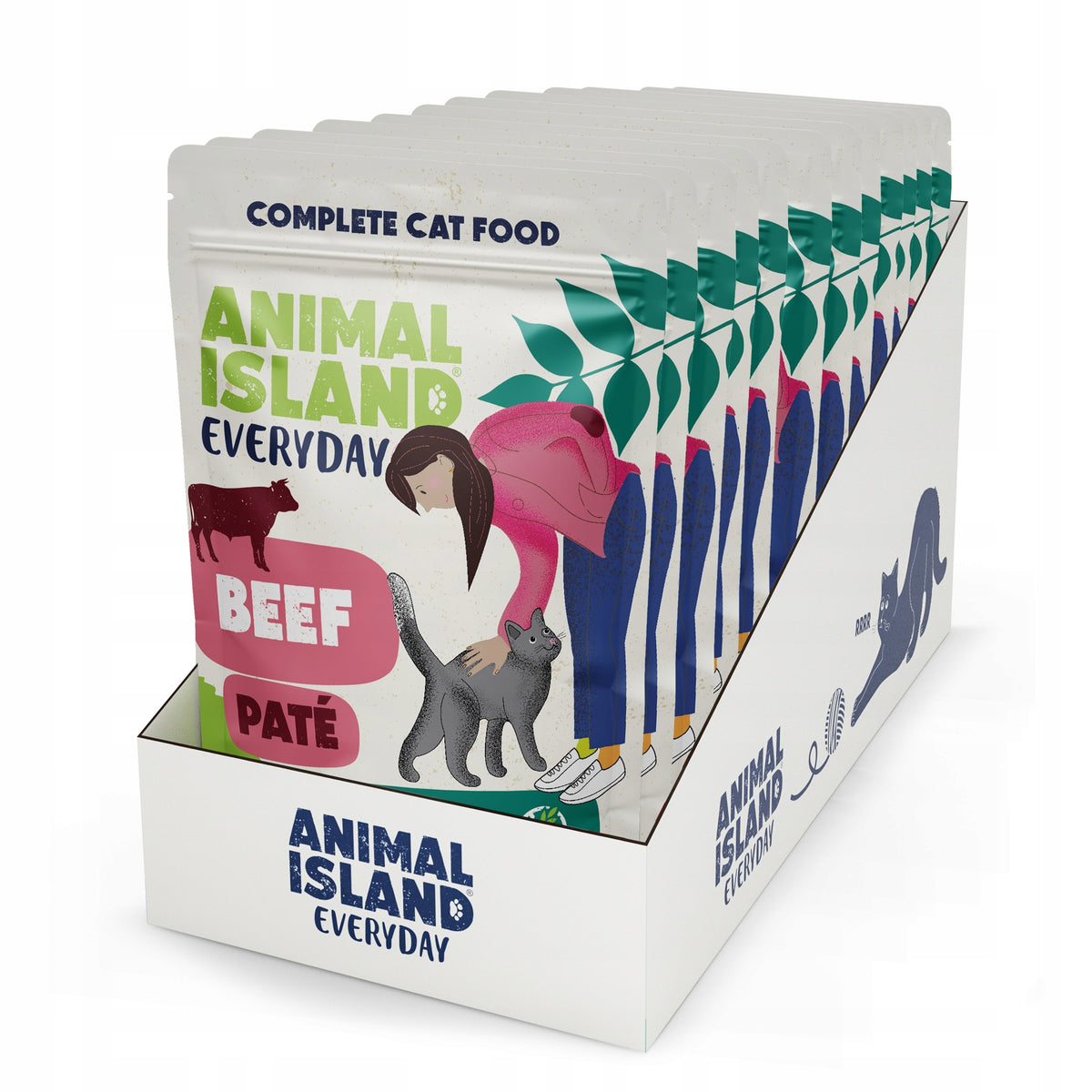 Animal Island Mokra karma dla kota 24 szt. 2,4 kg bezzbożowa, bez cukru – mix smaków