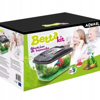 Aquael Betta Kit akwarium dla bojownika 3 l z pokrywą i klapką do karmienia – plastikowe