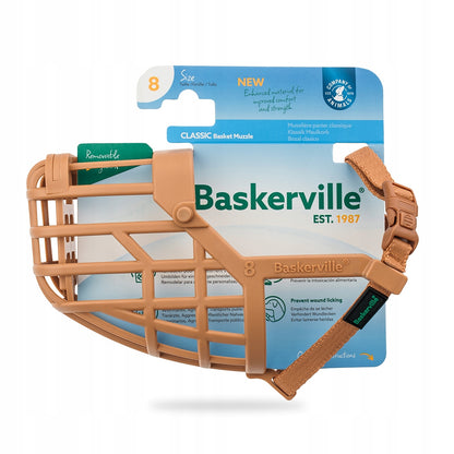 Baskerville Classic 8 kaganiec fizjologiczny dla psa z osłoną, rozmiar L 32 cm – beżowy
