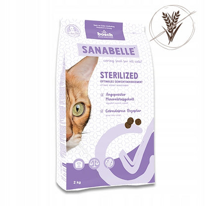 Bosch Sanabelle Sterilized sucha karma dla kotów sterylizowanych 8 kg – z drobiem