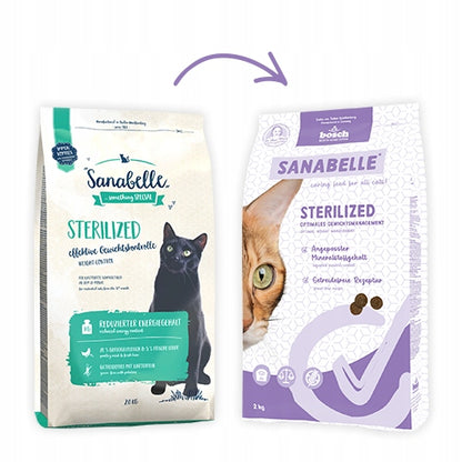 Bosch Sanabelle Sterilized sucha karma dla kotów sterylizowanych 8 kg – z drobiem