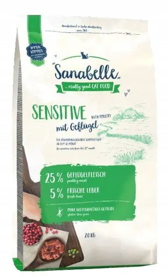Sanabelle Sensitive sucha karma dla kota 10 kg z drobiem i prebiotykiem – kurczak