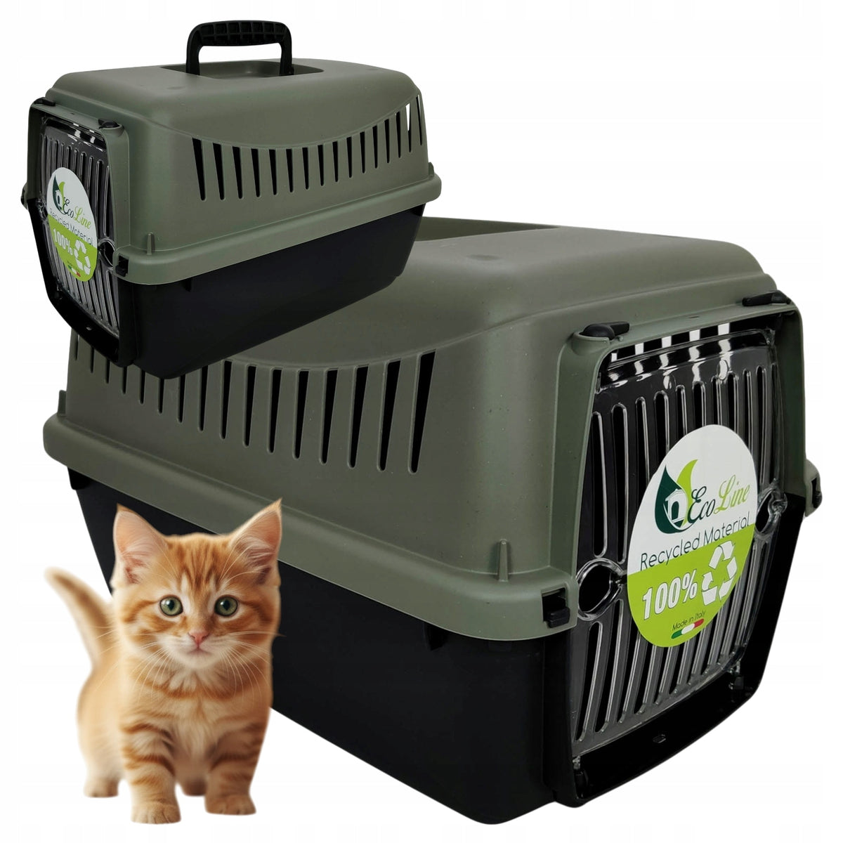 MP Bergamo transporter dla kota i gryzoni Gipsy ECO XS 39x26x25 cm, z recyklingu – szary