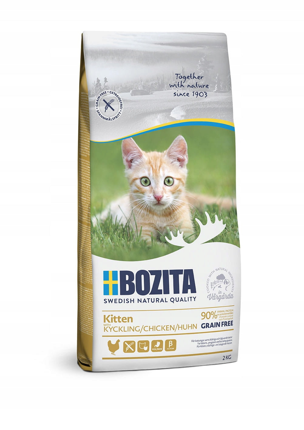 Bozita Kitten sucha karma dla kociąt 2 kg bezzbożowa z kurczakiem i łososiem