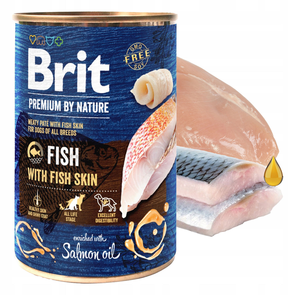 Brit by Nature karma mokra dla psa bezzbożowa 30 x 400 g – mix smaków, puszki