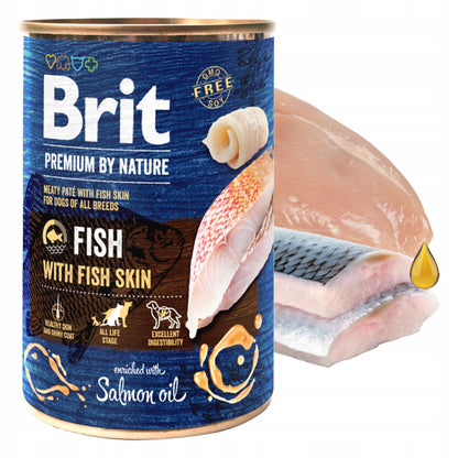 Brit by Nature karma mokra dla psa bezzbożowa 30 x 400 g – mix smaków, puszki