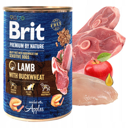 Brit by Nature karma mokra dla psa bezzbożowa 30 x 400 g – mix smaków, puszki