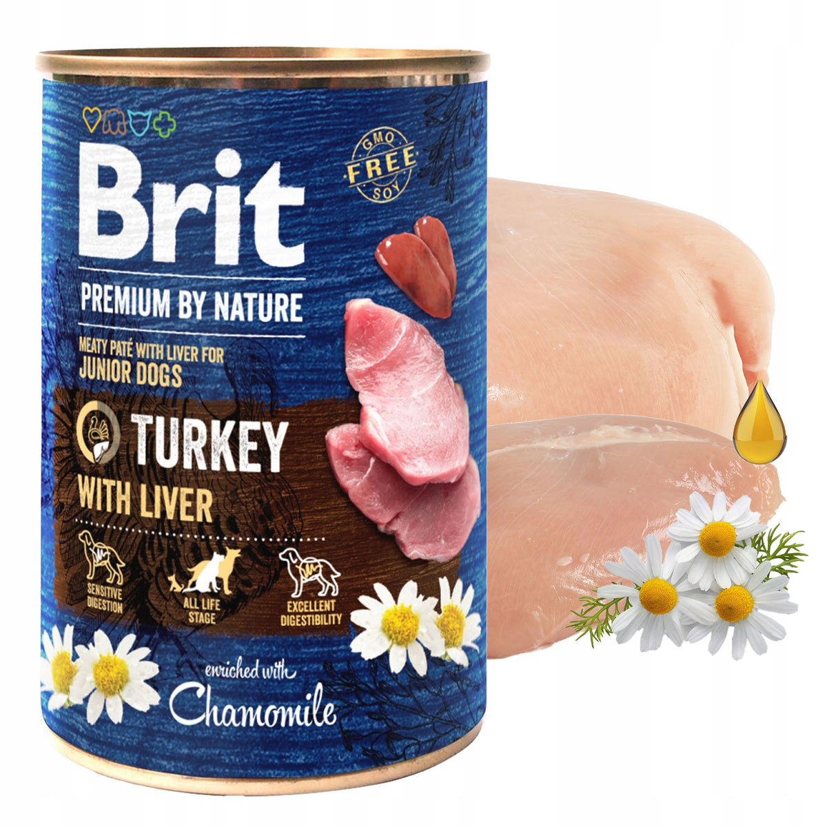 Brit by Nature karma mokra dla psa bezzbożowa 30 x 400 g – mix smaków, puszki