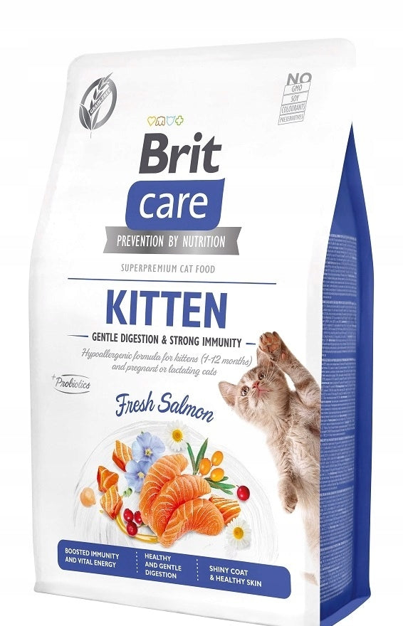 Brit Care sucha karma dla kociąt Grain-Free Kitten 7 kg bezzbożowa, hipoalergiczna – łosoś