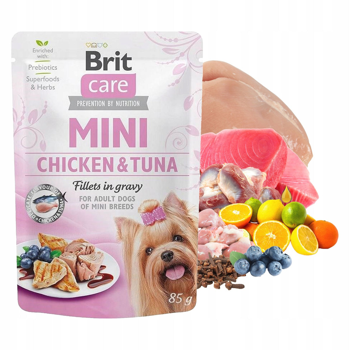 Brit Care Mini mokra karma dla psa małych ras, bezzbożowa, 20 x 85 g – mix smaków