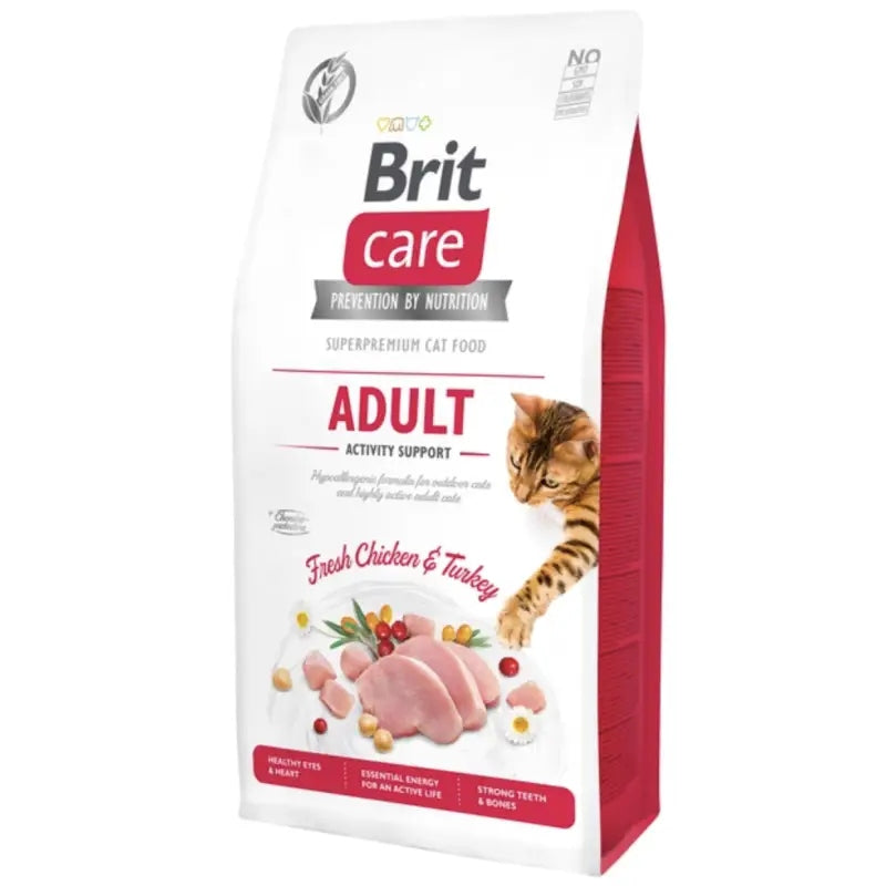 Brit Care Cat Grain-Free Activity Support karma sucha dla kota 2 kg – indyk