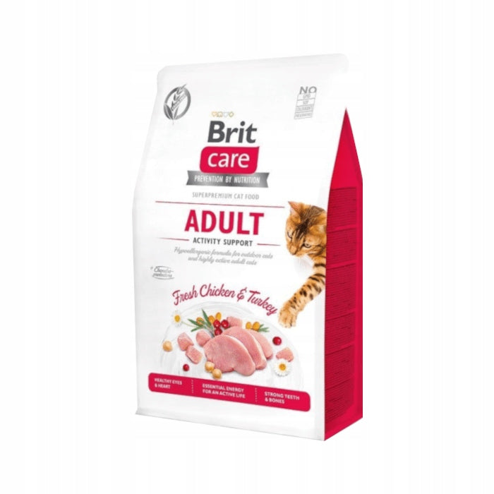 Brit Care Cat Grain-Free Activity Support karma sucha dla kota 2 kg – indyk