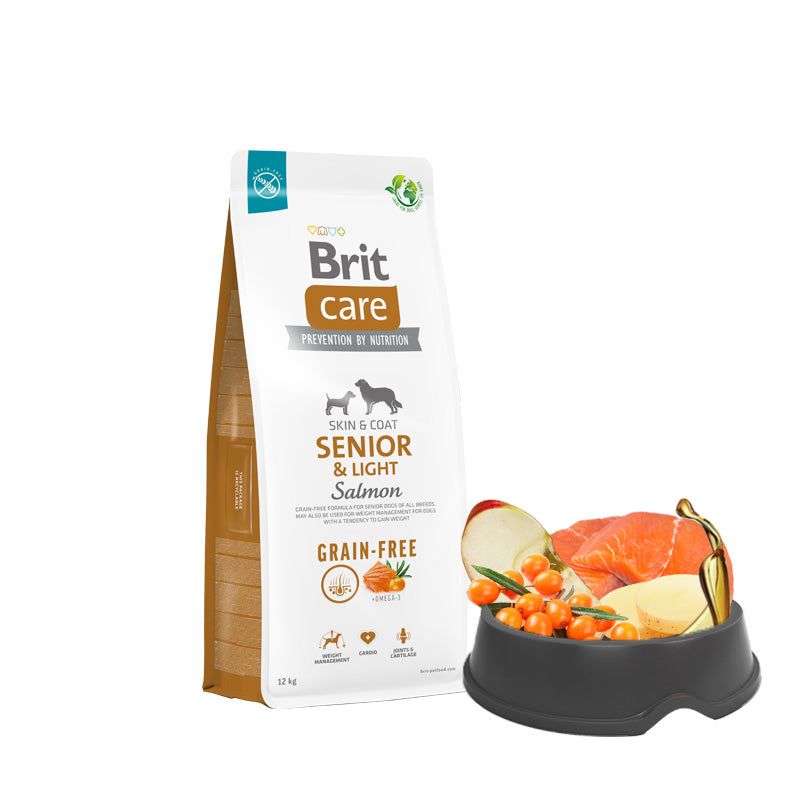 BRIT Care bezzbożowa karma dla psa seniora 12 kg – łosoś z ziemniakami, light