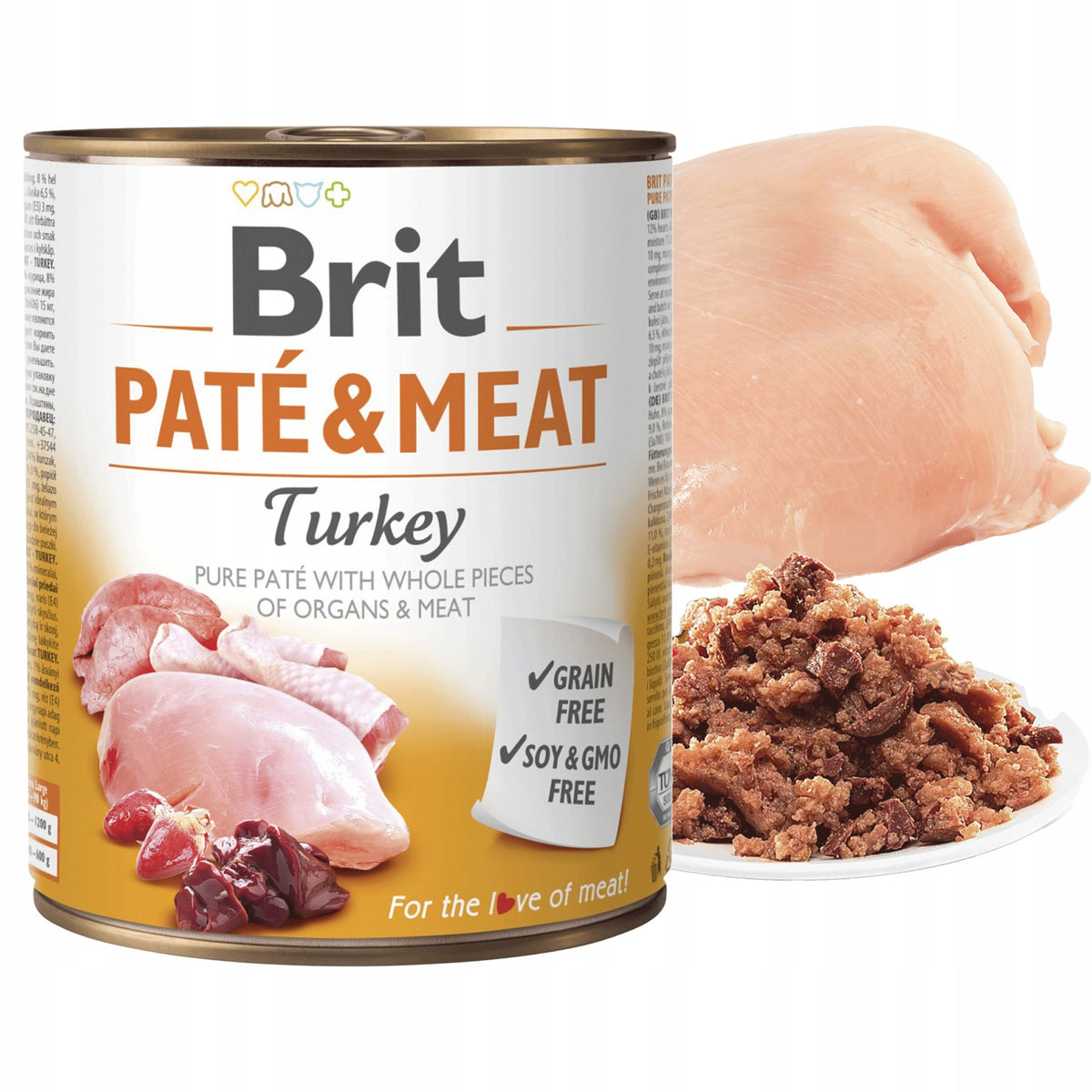 BRIT Pate & Meat mokra karma dla psa bezzbożowa 30 x 800 g – pasztet z mięsem, mix smaków