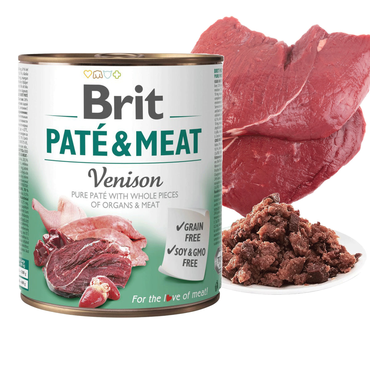 BRIT Pate & Meat mokra karma dla psa bezzbożowa 30 x 800 g – pasztet z mięsem, mix smaków