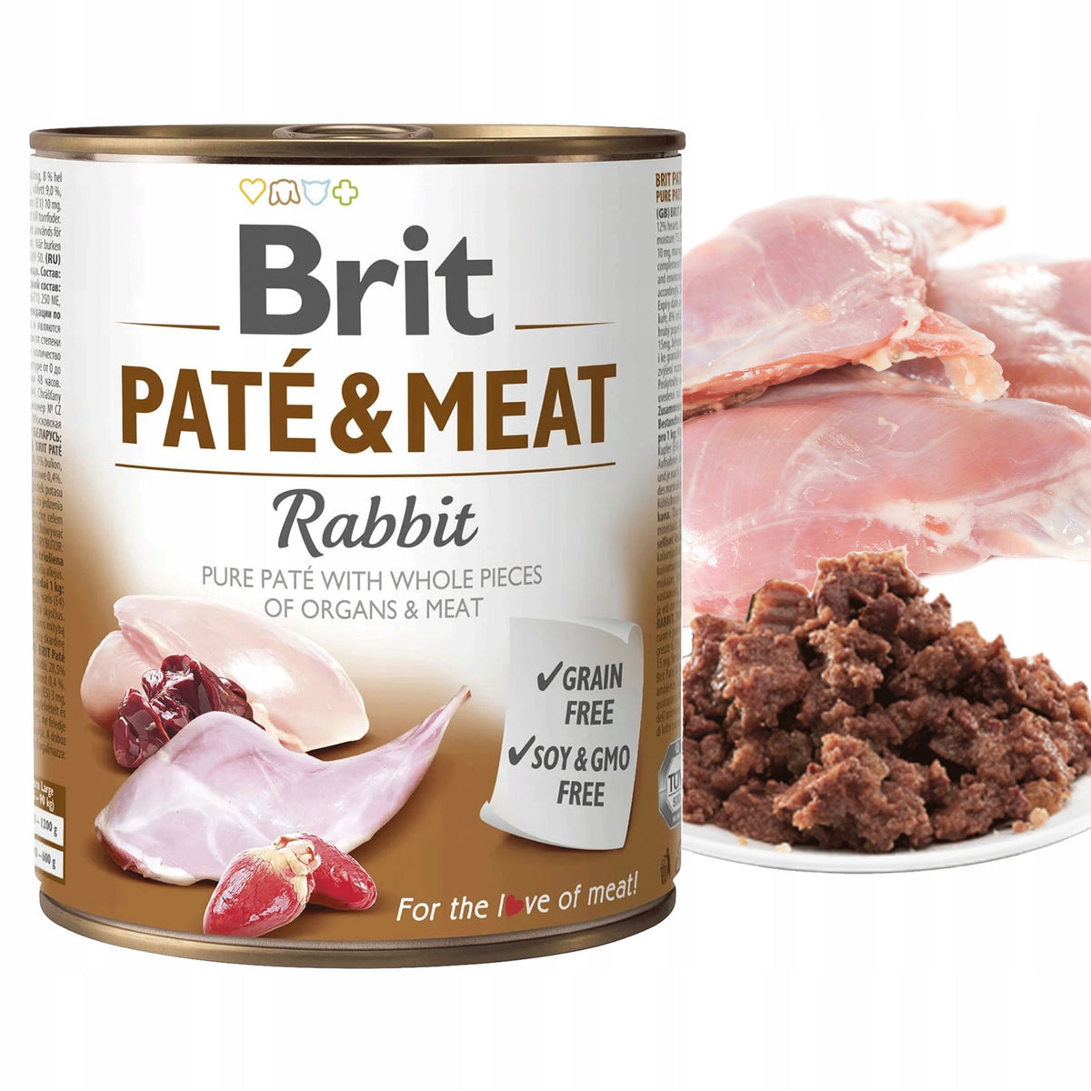BRIT Pate & Meat mokra karma dla psa bezzbożowa 30 x 800 g – pasztet z mięsem, mix smaków