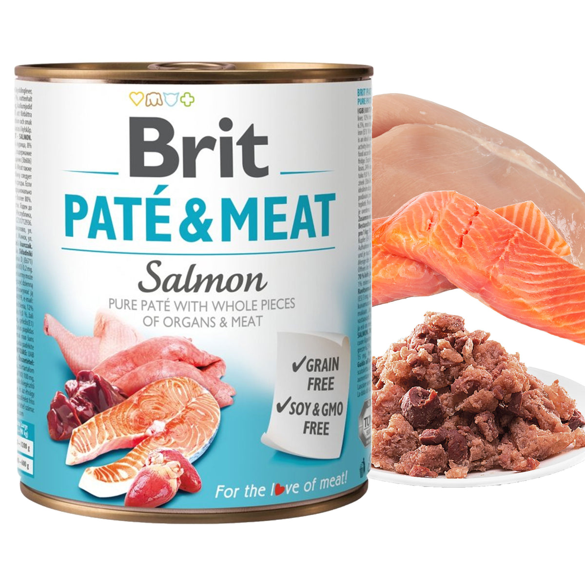 BRIT Pate & Meat mokra karma dla psa bezzbożowa 30 x 800 g – pasztet z mięsem, mix smaków