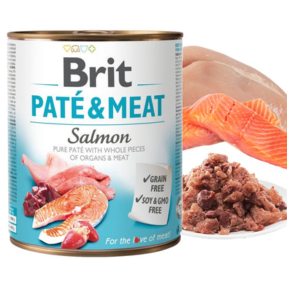 BRIT Pate & Meat mokra karma dla psa bezzbożowa 30 x 800 g – pasztet z mięsem, mix smaków