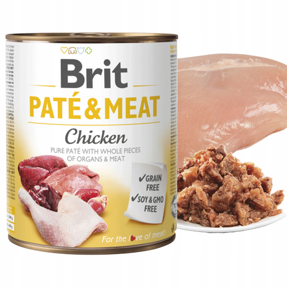 BRIT Pate & Meat mokra karma dla psa bezzbożowa 30 x 800 g – pasztet z mięsem, mix smaków