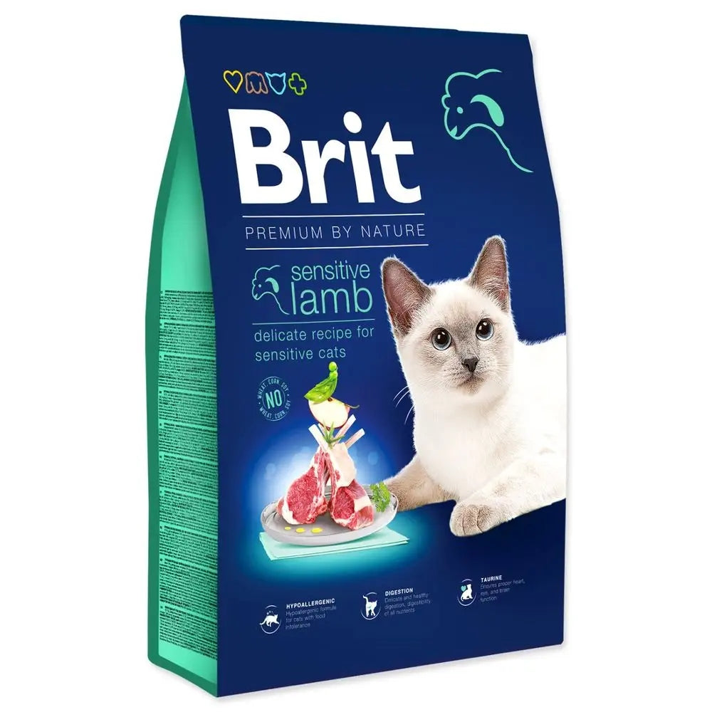 Brit Premium sucha karma dla kota Sensitive z jagnięciną 8 kg – bezzbożowa, hipoalergiczna