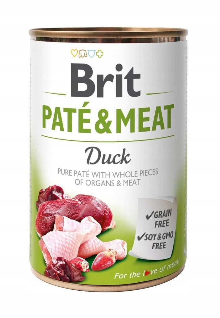 BRIT Pate&Meat mokra karma dla psa bez zbóż 8 x 400 g – mix smaków, puszki